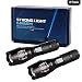 Produktbild LED Taschenlampe, Bagotte Extrem Hell 1600 Lumen CREE T6 Taktische Taschenlampe mit 5 Modi, Zoombar Wasserfest Tragbare Taschenlampen für Wandern Outdoor Handlampe (Schwarz)