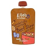 Ella's Kitchen Stage 2 from 7 Months Organic Wonderfully Warming Beef Stew with Spuds 130 g (Pack of 6)