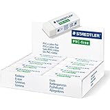 Staedtler Mars - Goma de borrar para bolígrafos, lápices y lápices de colores (sin PVC, 20 unidades)