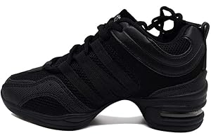 SSRSH Femme de Danse Gros Talon Semelle Souple Mesh Respirant Chaussure de Sport Walking Fitness Gym Danse Hip Hop Jazz Casual Basket Mode Grande Taille 34-42