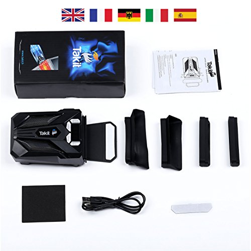 Takit S01 – Laptop Kühler mit Vakuumgebläse (Rapides Kühlsystem 3500rpm, Automatische Temperaturerfassung, 3500rpm, USB-Anschluss, kompatibel mit Kühlpolstern) - 3