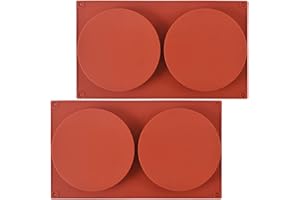 ionEgg Okrągłe formy do ciasta, 14 cm, silikonowe formy do pieczenia, nieprzywierające i szybkie uwalnianie, do ciast, serów, ciast tęczowych i czekoladowych, 2 sztuki