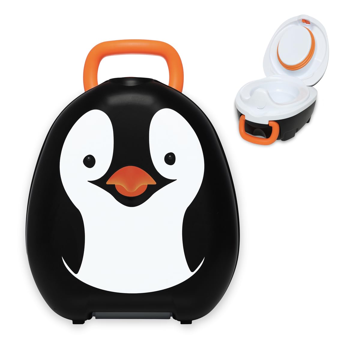 My Carry Potty - galardonado asiento de inodoro portátil para bebés, niños y niñas para llevar a cualquier lugar (Pingüino) - 1
