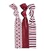 Price comparison product image Twistband Miranda Hair Tie Set of 3 (cranberry mod wall on white, cranberry, cranberry barcode on white)