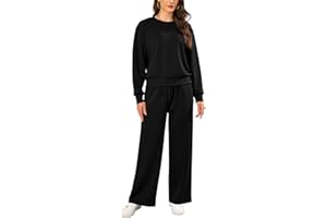SHEKINI Survetement Femme Ensemble de Survêtement Deux Pièces à Manches Longues et Col Rond Sweatshirt Jogging Ensembles Sports Tenues Haut et Pantalon Droit Décontracté Outfit