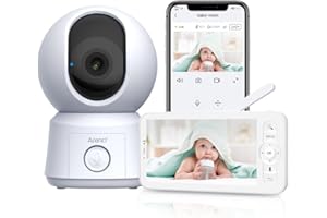 ARENTI Monitor dla dziecka: aparat 1080p, ekran 5", widoczność w nocy, PTZ, połączenie jednodotykowe, VOX, strefy niebezpieczne, wykrywanie ruchu, muzyka. Obsługuje obszary niestandardowe, idealne do