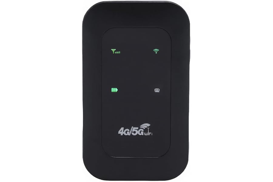 Mobile 4G 5G Router with 300Mbps Speed, 10 Devices Connected, SIM Card Slot, 10 Hours Battery, for Smartphone Tablet Laptop, in 200+ Countries