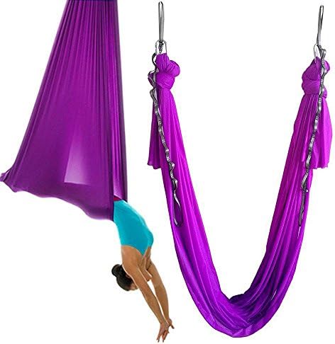 WENBIAOXUE WENBIAOXUEAntigravity Air Yoga Hammock | Yoga Hall | Household Micro Stretch Yoga Sling Stretch, 500*280cm, purple