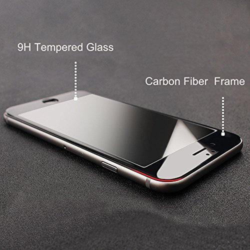 iPhone 6/6S Panzerglas, aiMaKE 2 Stück Ultra-klar Panzerglas Schutzfolie für iPhone 6/6s 4,7 Zoll (nur 0,25 mm Schwarz ) - 5