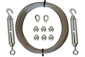 Westward Rope and Wire - Galvanised Catenary Wire Kit - 2.5mm 6x7FC (30 Metre)