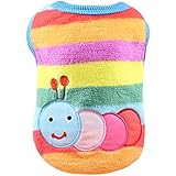 Haustier Sweater, Chshe Niedlich Tier Korallen Samt Schnecken Gedruckt Winter Warm Bequem Bekleidung(XXS-XL, Mehrfarben) (L（Breite35 Lang40）, Mehrfarben)