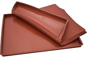 MIOTLSY Alfombrilla Para Hornear 2 Piezas Rollo Suizo Tapete Para Hornear De Silicona Estera De Horno Antiadherente Swiss Roll Mat Multifuncional Torta De Hornada De Pizza Pasteles Pad Bandeja De Herramientas