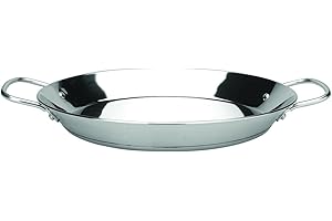 IBILI, Padella per paella premier, 34 cm, acciaio inox, 6 porzioni, adatta ai piani a induzione.
