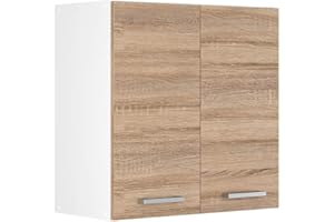 Vicco Hängeschrank R-Line, Sonoma/Weiß, 60 cm