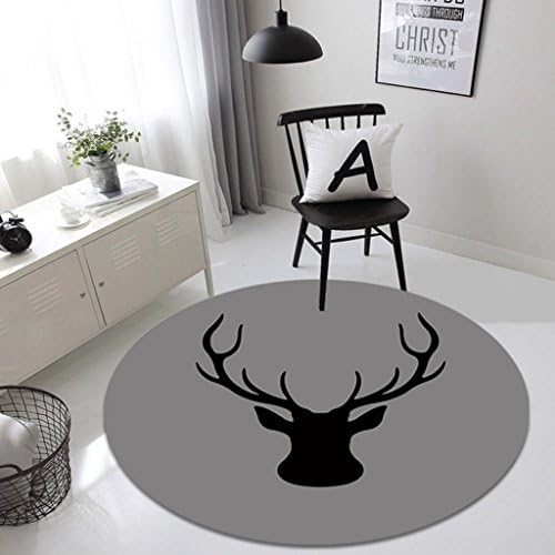 Longshien carpet Fashion Black And White Circular Carpet Living Room Coffee Table Large Carpet Bedroom Study Room Map Room Carpet Chinese Door mats ( Size : 160cm Diameter Round )