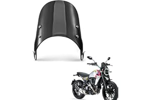 EVOMOSA Motorcycle Wind Deflector Windshield Universal Windshield Wind Deflector for Motorcycle 5 '' - 7 '' Headlight (Black)