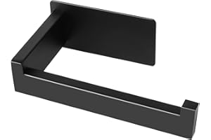 SUPTMAX AONMUKA Toilettenpapierhalter Ohne Bohren, Klopapierhalter Ohne Bohren Edelstahl Selbstklebend für Badzimmer und Küche, Schwarz