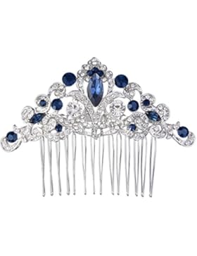 EVER FAITH® österreichisches Kristall Braut künstliche Perle elegant Art Deco Haarkamm Haarschmuck