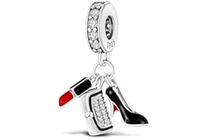 Pandach Charme Argent Sterling 925 Femmes Perles Charm avec 5A Zircone Compatible pour Pandora & Européen Bracelets