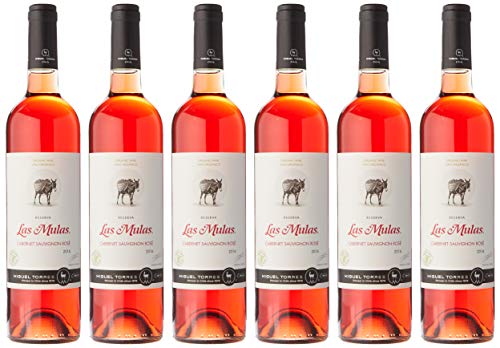 Las Mulas Cabernet Sauvignon Rosé, Vino Rosado, 6 botellas de 75 cl - Total: 450 cl