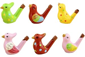 STOBOK 6 Pcs Ceramic Whistles Creative Water Bird Shaped Whistles Toys (Random color)