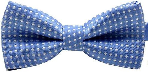 JOYJULY Polka Dots Collar tie Necktie for Pet Dog (Big)Cat, Baby Boys Toddler Pre-tied Bow Tie Adjustable Kids Bowtie,Sky Blue