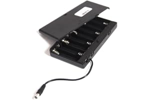 Digislider 12 volt power 8 AA battery holder case with 2.1mm x 5.5mm DC Plug and On/Off Switch 12V battery pack | for CCTV, DIY, Arduinos, motors, solenoids, LED strips (1 pack Fast Delivery)