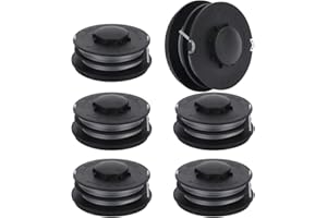 Moritale Bobina de Hilo para Einhell Akku GC-ET 4530 RTV 400 RTV 550 RTV 550/1 línea de Carretes Repuestos Desbrozadora (6 piezas)