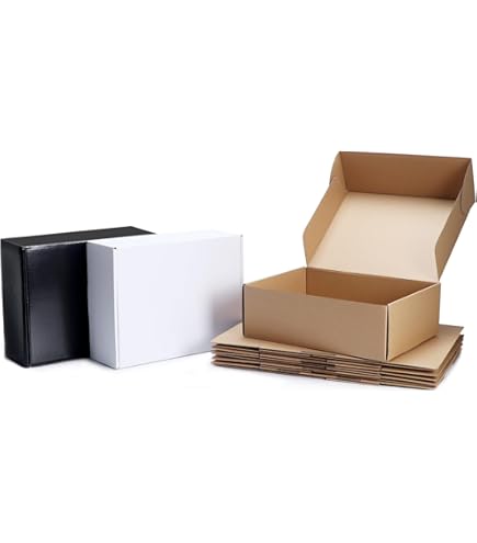 50-Pack Of 14x12x4 Inch Corrugated Shipping Boxes - ECT32 Kraft, Brown