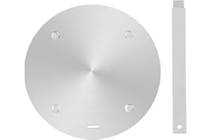 Plaque Diffuseur de Chaleur Flygragon 28 cm - Acier Inoxydable pour Cuisinières Gaz, Vitrocéramique et Induction - Poignée Amovible - Compatible Casseroles et Cafetières