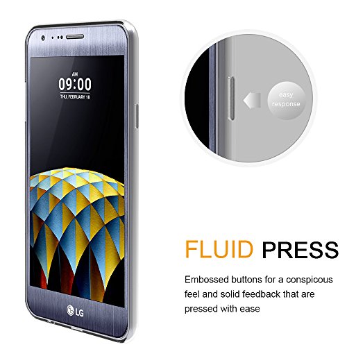 LG X Cam Funda  iVoler TPU Silicona Case Cover Dura Parachoques Carcasa Funda Bumper para LG X Cam   Ultra-delgado   Shock-Absorci  n   Anti-Ara  azos   Transparente - Garant  a Incondicional de 18 Meses