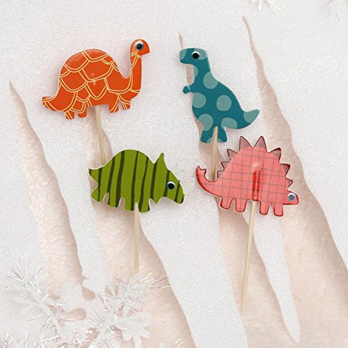 24pcs Dinosaurier Kuchen Dessert Karte Eingeschoben wird zum Geburtstag Kindertag Kinderparty oder Kinder zum Lernen - 3
