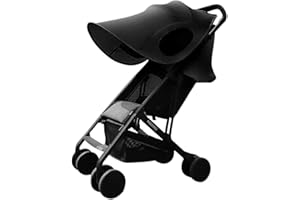 AHDMR Pare-Soleil pour Poussette Anti UV UPF50+ Housse de Soleil Landau Protection Solaire Respirant Canopy Auvent de Poussette Bébé Imperméable Coupe-vent Pare Soleil Universel Canne Couverture de Soleil