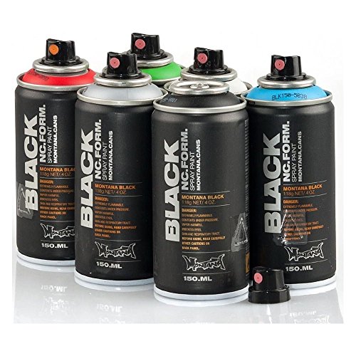 Montana Black Sprühdosen POCKET CANS 6x150ml Vorratspack verschiedene Farben