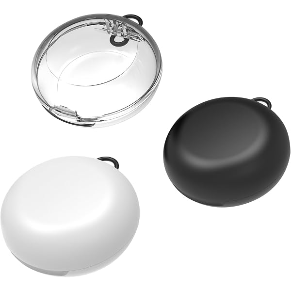 Lot De 2 Étuis Ronds Giantree Pour Bouchons D'Oreille - Portable Avec Porte-Clés, Rangement Mini