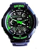 Skmei Jugendliche Kinder Jungen Mädchen Digital Analog Sport Grün