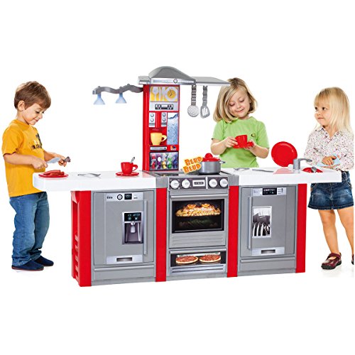 Preisvergleich Produktbild Unbekannt XXL Spielküche mit Esstheke, Sound und Licht, 150x102cm: Kinderküche Spielzeug Küche Spielherd