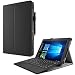 Produktbild Lenovo Miix 510 Hülle Case -Infiland Slim Fit Folio PU-lederne dünne Kunstleder Schutzhülle Cover Tasche für Lenovo Miix 510 30,99cm (12,2 Zoll FHD) Windows Tablet-PC (Tablet und Tastatur sind nicht entgehaltet)(Schwarz)
