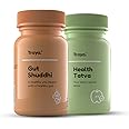 Traya Gut Health Combo Tablets, Immunity & Metabolism Boosters Tablets, Digestive Enzymes, Stress Relief, Acidity Remedies, Gutt Shuddhi (30 Tablets) + Health Tatva (60 Tablets)