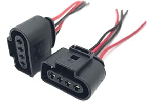 CGEAMDY 2 Stück Zündspule Stecker Reparatur Kabelbaum Stecker, Auto Zündspulenstecker Kabelbaum Stecker, 4-Polige Zündspulenstecker Reparatur Kabelbaum 1J0973724