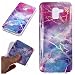 Produktbild Artfeel Samsung Galaxy A6 2018 Handyhülle,Luxus Marmor Muster Design Weich Flexibel Silikon TPU Bumper Schutzhülle,Ultra Dünn Leicht Kratzfest Stoßfest Zurück Hülle für Samsung Galaxy A6 2018,Lila Blau