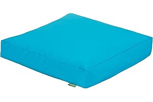 Gardenista Garden Large Slab Bean Bag Pouffe | Indoor Outdoor Water Resistant Chair Cushion | Durable & Comfy Lounger Beanbag Seat | Soft & Lightweight Patio Furniture Cushion (Turquoise, 1)