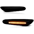 VIPMOTOZ Dark Smoked Lens Full LED Front Fender Side Marker Light Turn Signal Lamp Assembly Replacement For BMW E82 E88 E90 E91 E92 E93 E60 E61 E83, Driver & Passenger Side