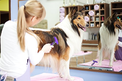 Rounded-Blade-Undercoat-Dematting-CombRake-by-Hertzko-Long-Blades-with-Safety-Round-Ends-Great-for-Cutting-and-Removing-Dead-Matted-or-Knotted-Hair-from-Cats-Dogs