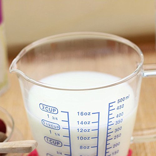 AsentechUK® Messbecher 500 ml transparentes Glas - 4