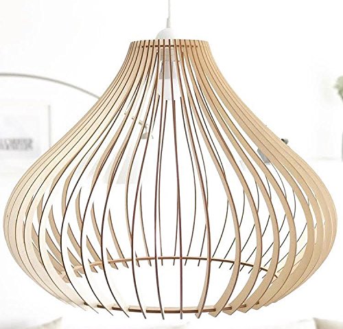 Holz Modern Deckenleuchte Lampe/Classic EKO Holz Anhänger Licht/Laser geschnitten Innen-Lampenschirm/Home Dekorative Lampe/Küche, Wohnzimmer, Arbeitszimmer, Büro, Esszimmer, Schlafzimmer Kronleuchter/...