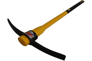 HENSITA Mighty Pick Axe 5lb Steel Head +Heavy Duty Fibreglass Handle shaft 90cm/36in