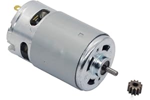 VORNEL Leistung Reparatur 1 Stück 12 Zähne RS550 Motor Akku-Bohrschrauber Motor 7,2 V 9,6 V 10,8 V 12 V 14,4 V 16,8 V 18 V 25 V 3 mm Welle 550 DC Motor Motor Reiten (Color : 9.6V 12teeth 9.9mm)