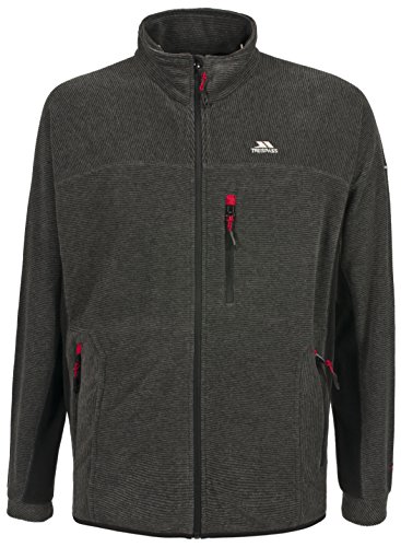 TrespassJynx Mens Fleece Jacket in Grey & Black