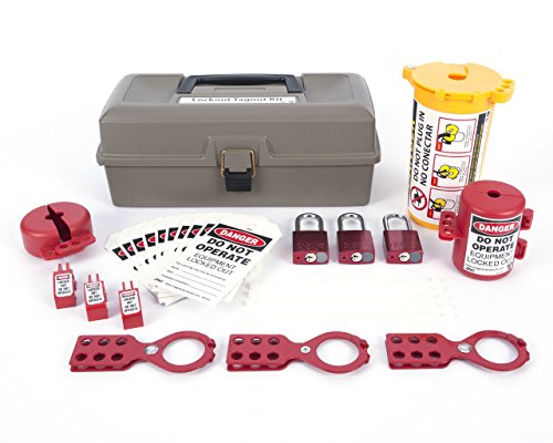 ZING 2734 RecycLockout Lockout Tagout Kit with Aluminum Padlocks, 32 Component, Deluxe Tool Box